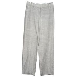 ARITZIA Wilfred The Effortless Pant Linen Size 8 High Rise Wide Leg Natural Ecru